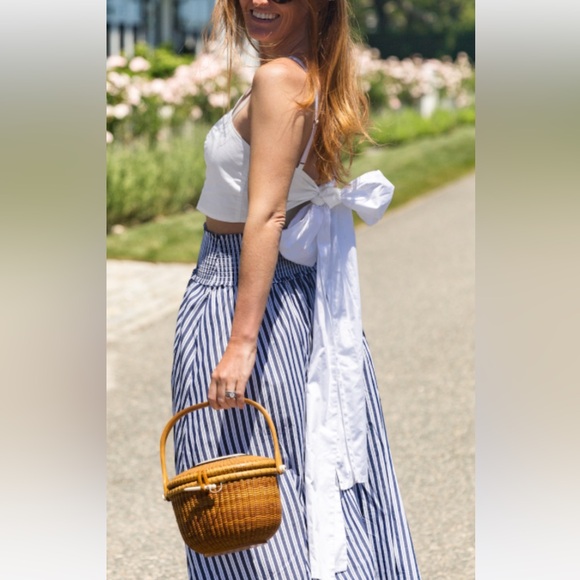 Hill House Miranda White Bow Wrap Cotton Top NWT - Picture 2 of 4